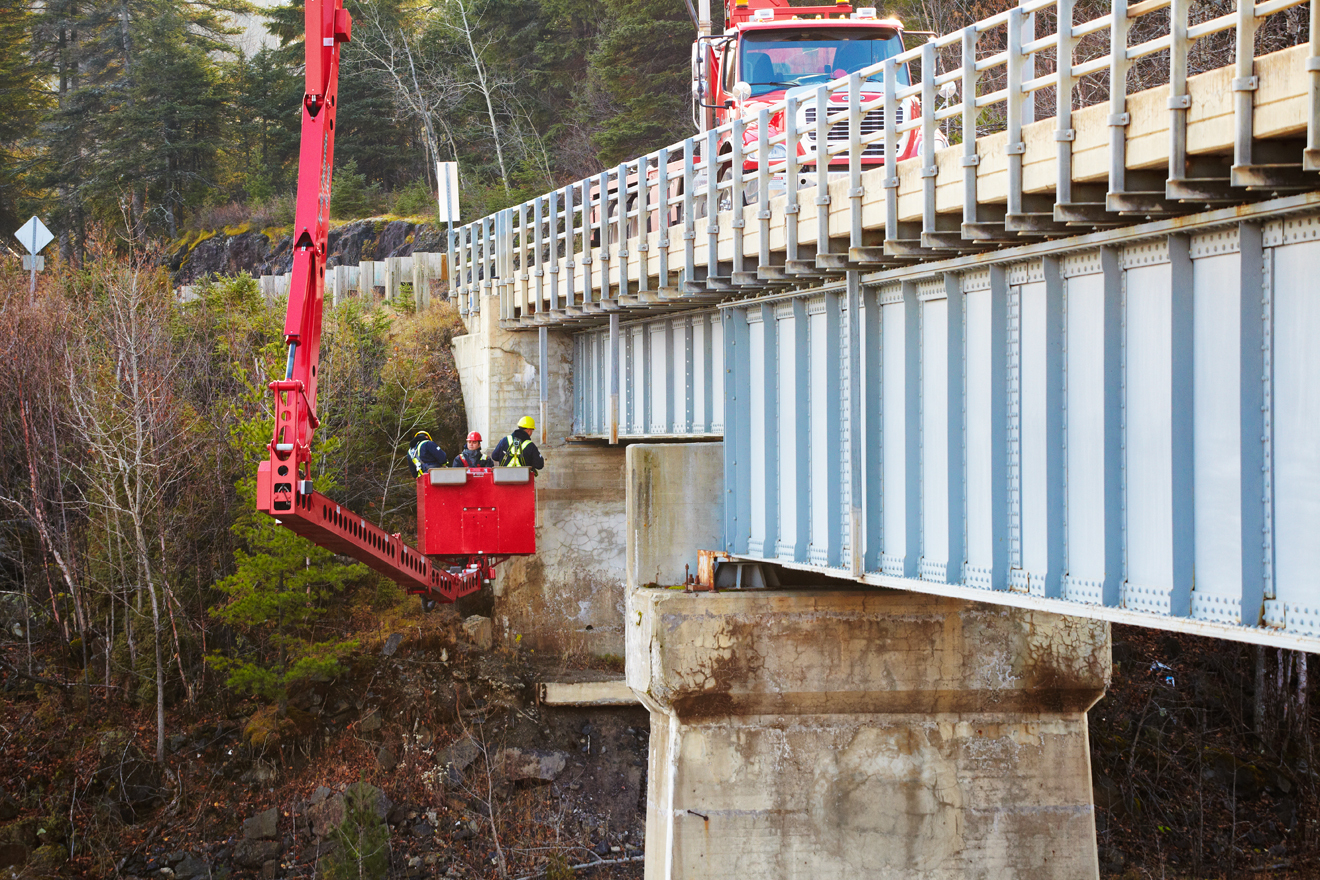 Under bridge work