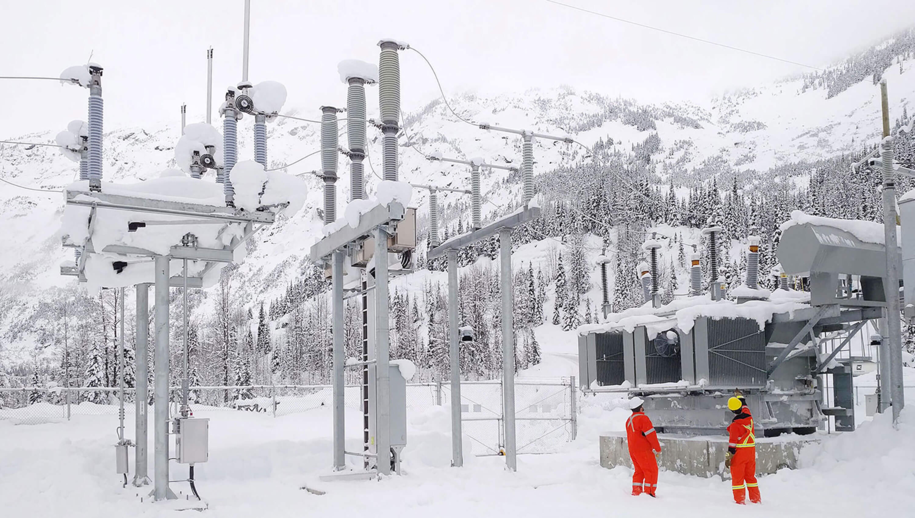 Commissioning and field services - Substation in a snowy location