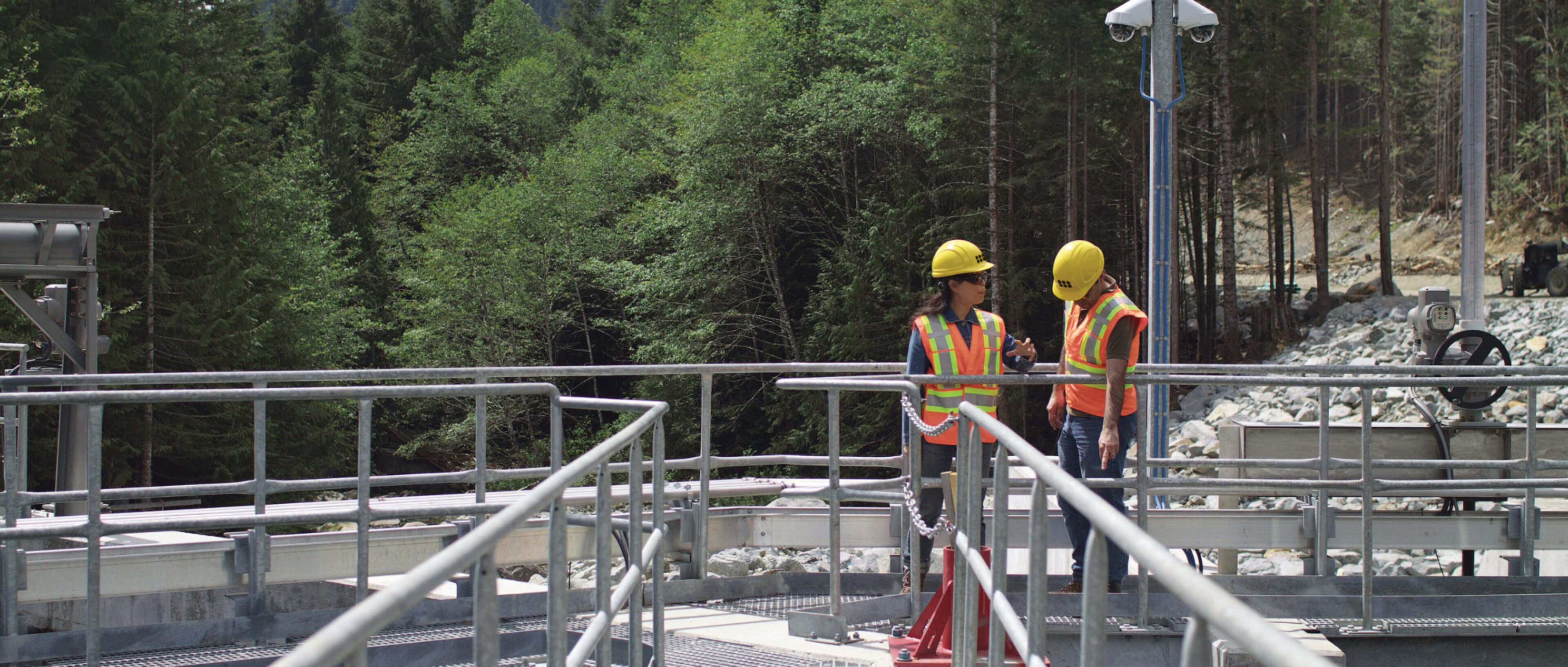 Power - Hydropower Plant - People walking on a ramp
