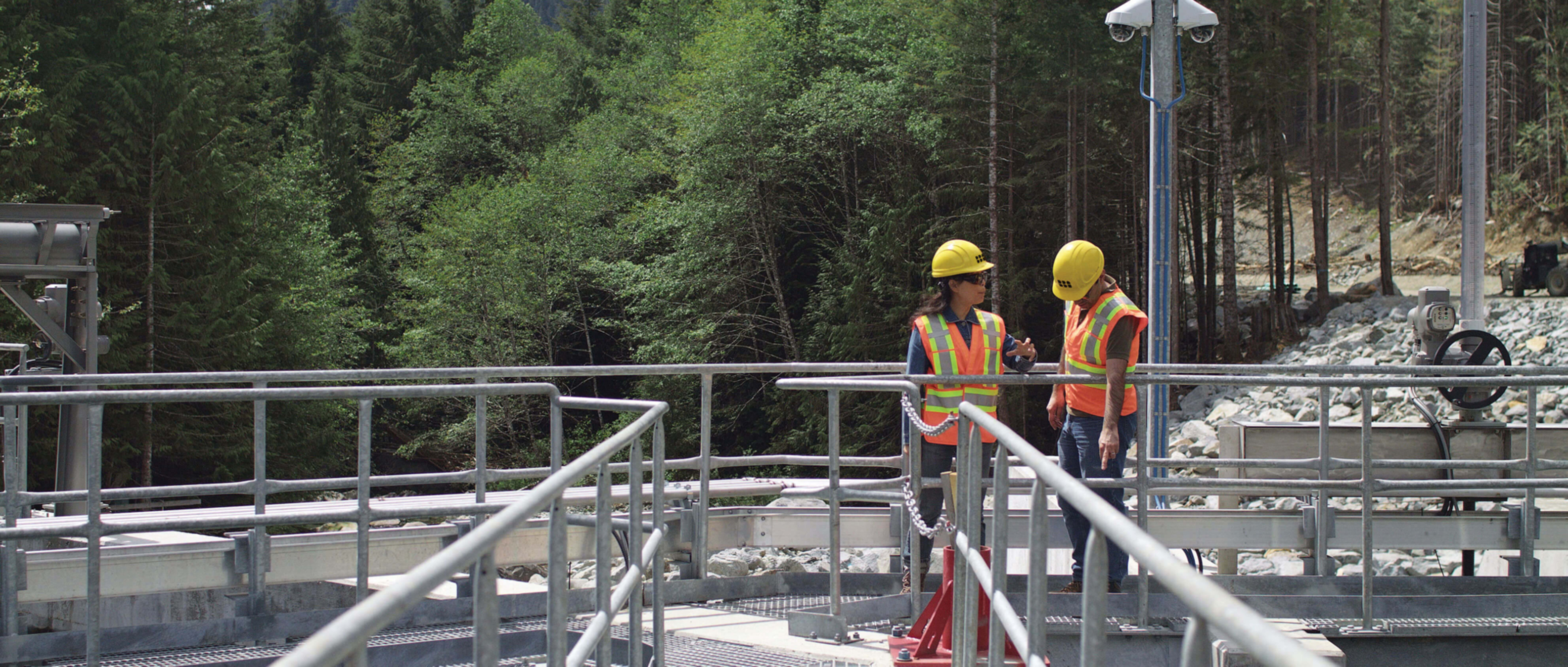 Power - Hydropower Plant - People walking on a ramp 2