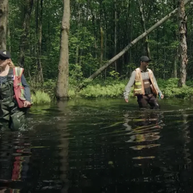 Environment Studies and Assessments - two people in a swamp