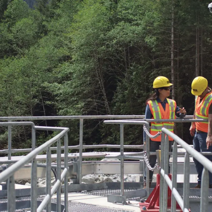 Power - Hydropower Plant - People walking on a ramp 2
