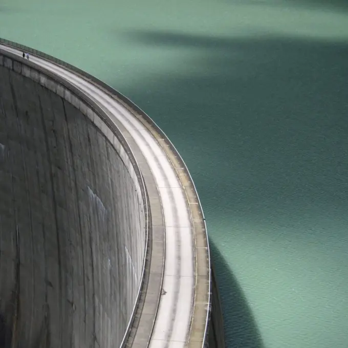Hydropower - Dam with turquoise water