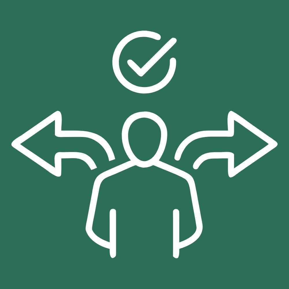 Icon PSN right decision navy background web SQ HR BBA ENVIRO