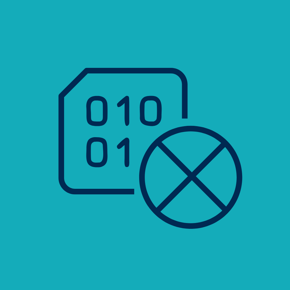 Icon PCA data no value navy background web SQ HR BBA