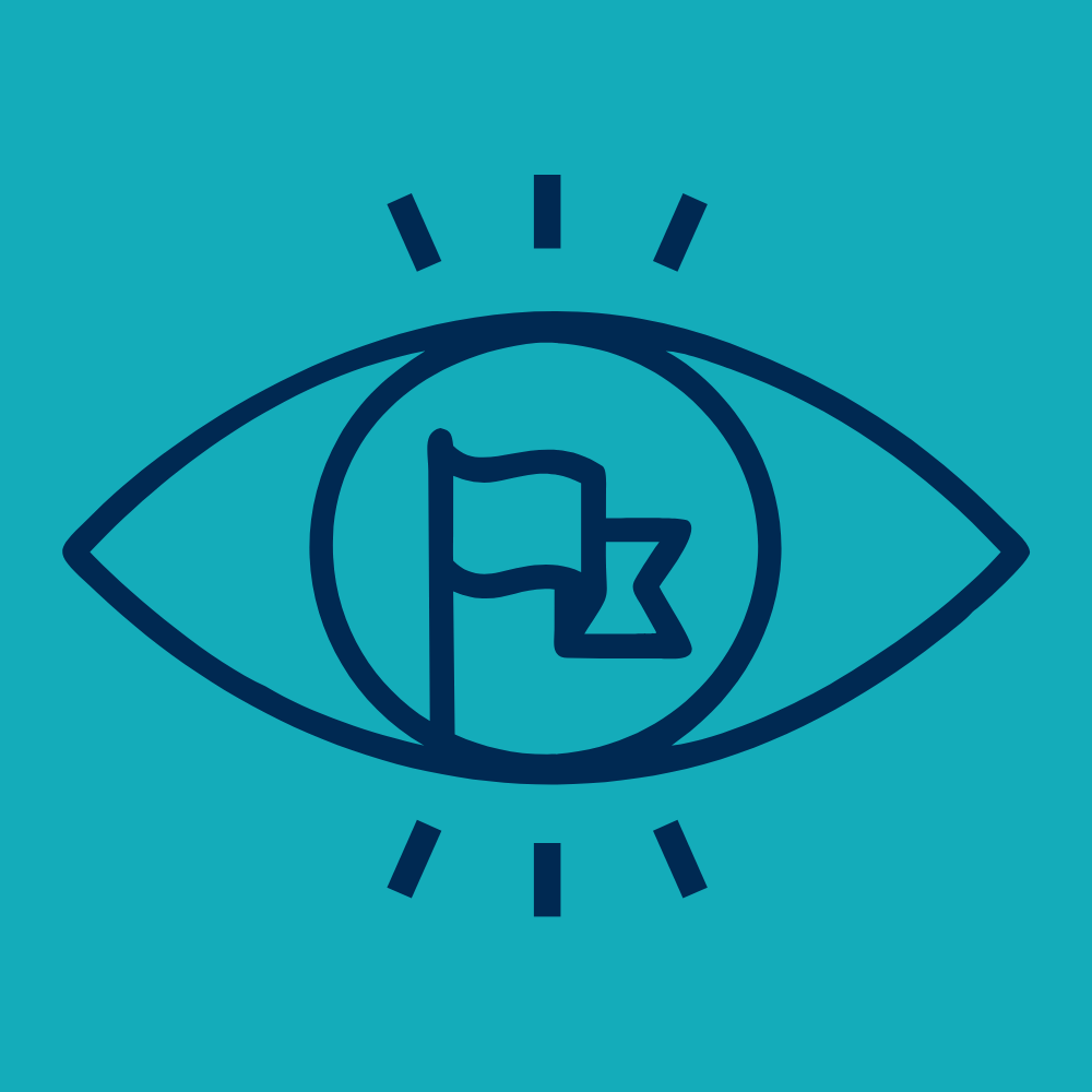 Icon PCA vision priorities navy background web SQ HR BBA