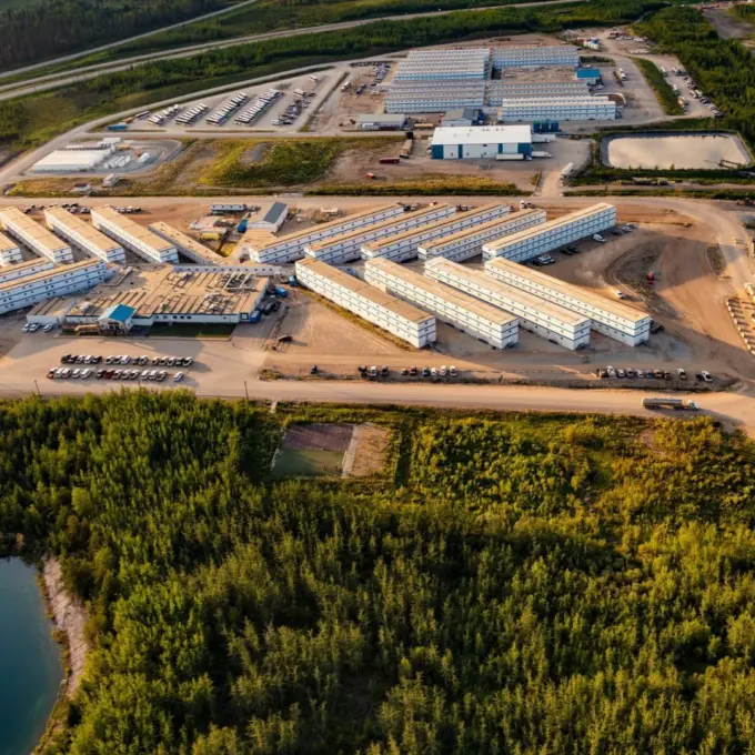 Mm remote workforce camp aerial industrial facility northern site hz lr 2
