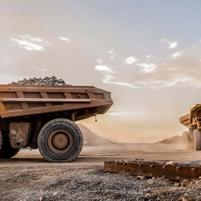 Mine planning - Material handling - Trucks transporting ores